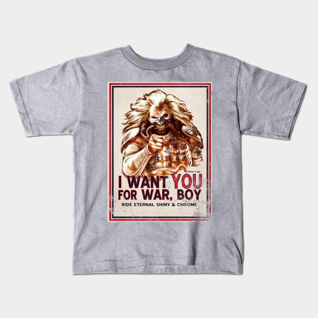 I Want YOU for WAR, BOY (dark colors) Kids T-Shirt by grungethemovie